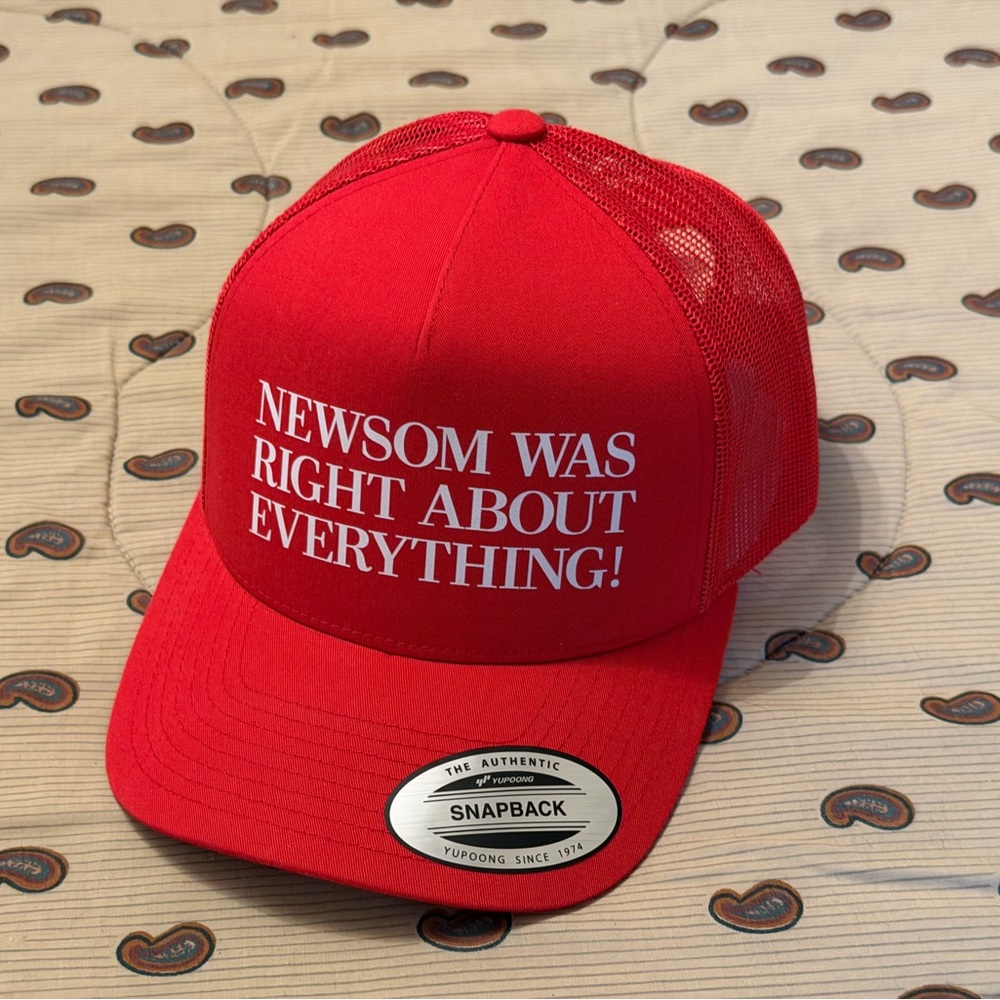 The Classic Red Mesh Snapback Hat